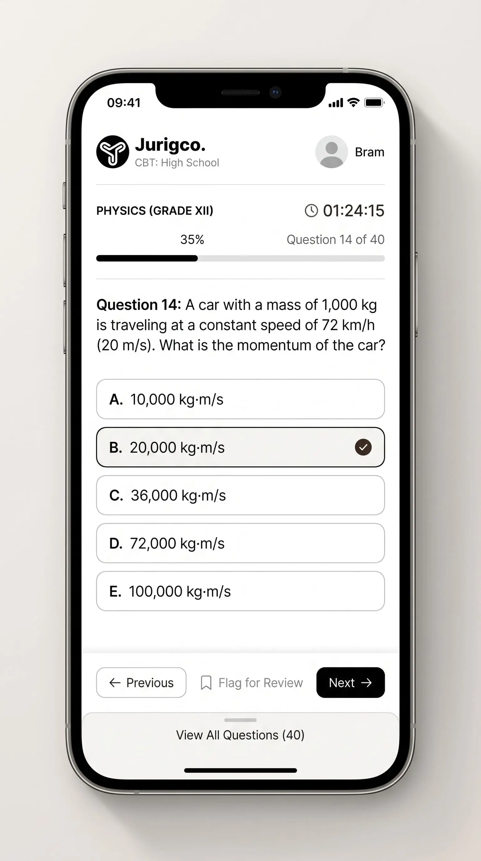 Computer-Based Test (CBT) application demonstration